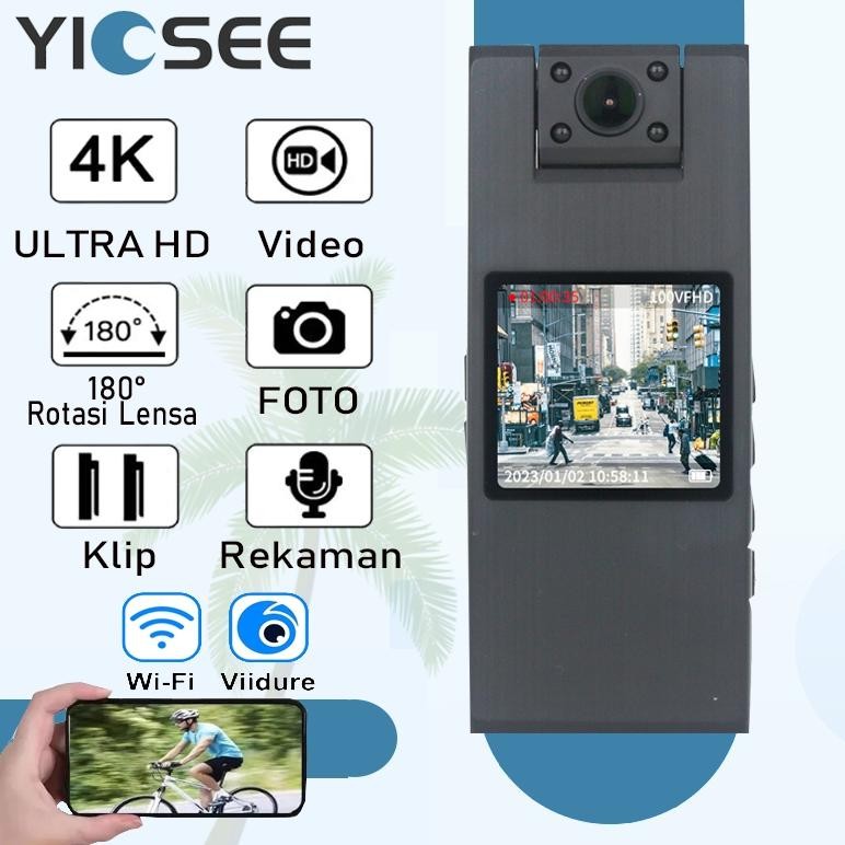 Yicsee Wifi action camera 4k Kamera Motor VLog  Cam 360 Kamera Olahraga Untuk Merekam Rapat