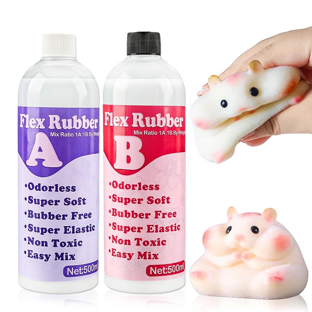 

100/250/500Ml Epoxy Resin Glue 1:1 Ab Squishy Gel Soft Liquid Silicone Mold Diy Decompression Toys Gift Squeezing Toy 2 Bottles