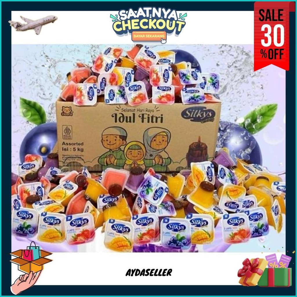 

Dus Silky Puding Viral 5Kg - Silkys Pudding Duo Rasa Lapis Rendah Gula Loss Los Jelly Agar Rasa Buah Viral Murah Termurah Banget