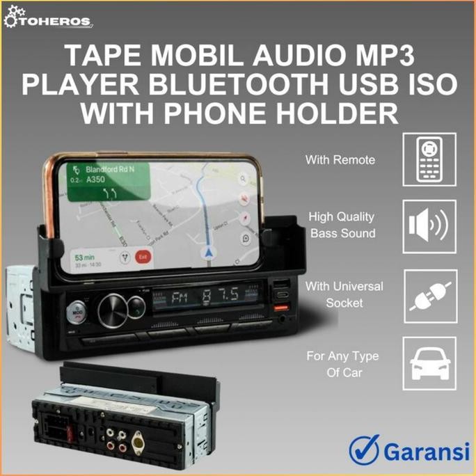 DB29>> Occkic Tape Mobil Audio Bluetooth Super Bass MP3 Player USB ISO 60 Watt Carry Pickup Pioneer 