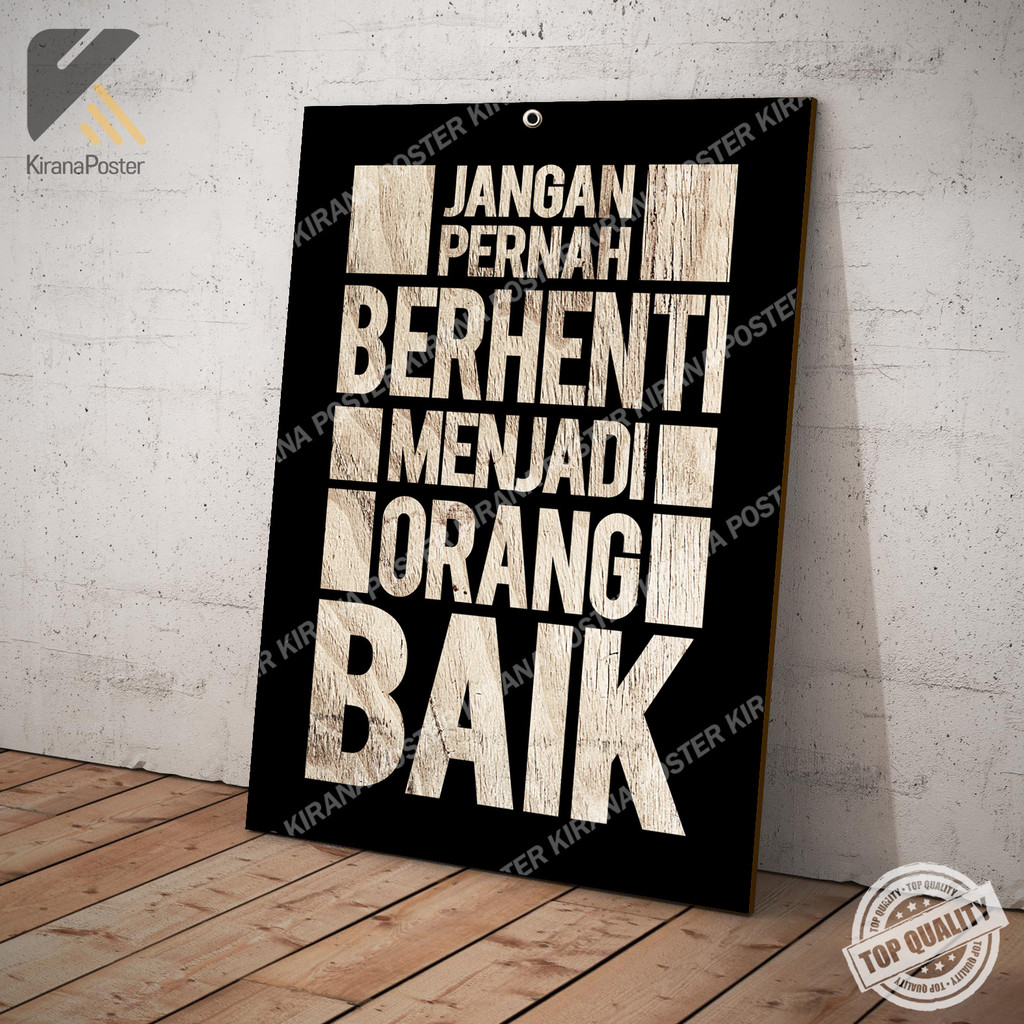 Hiasan dinding motivasi kerja Poster kata kata bijak