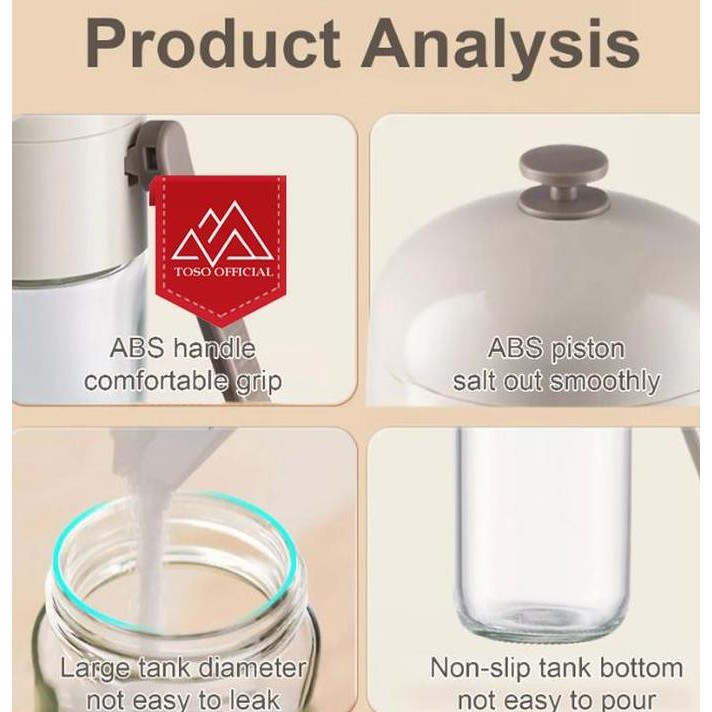 

Salt Pepper Botol Bumbu Garam Lada Tabur Spray Dispenser Bubuk Pressing Seasoning Jar Allshop