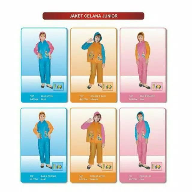 Bf888S Jas Hujan Jaket Celana Anak Junior Gj-46