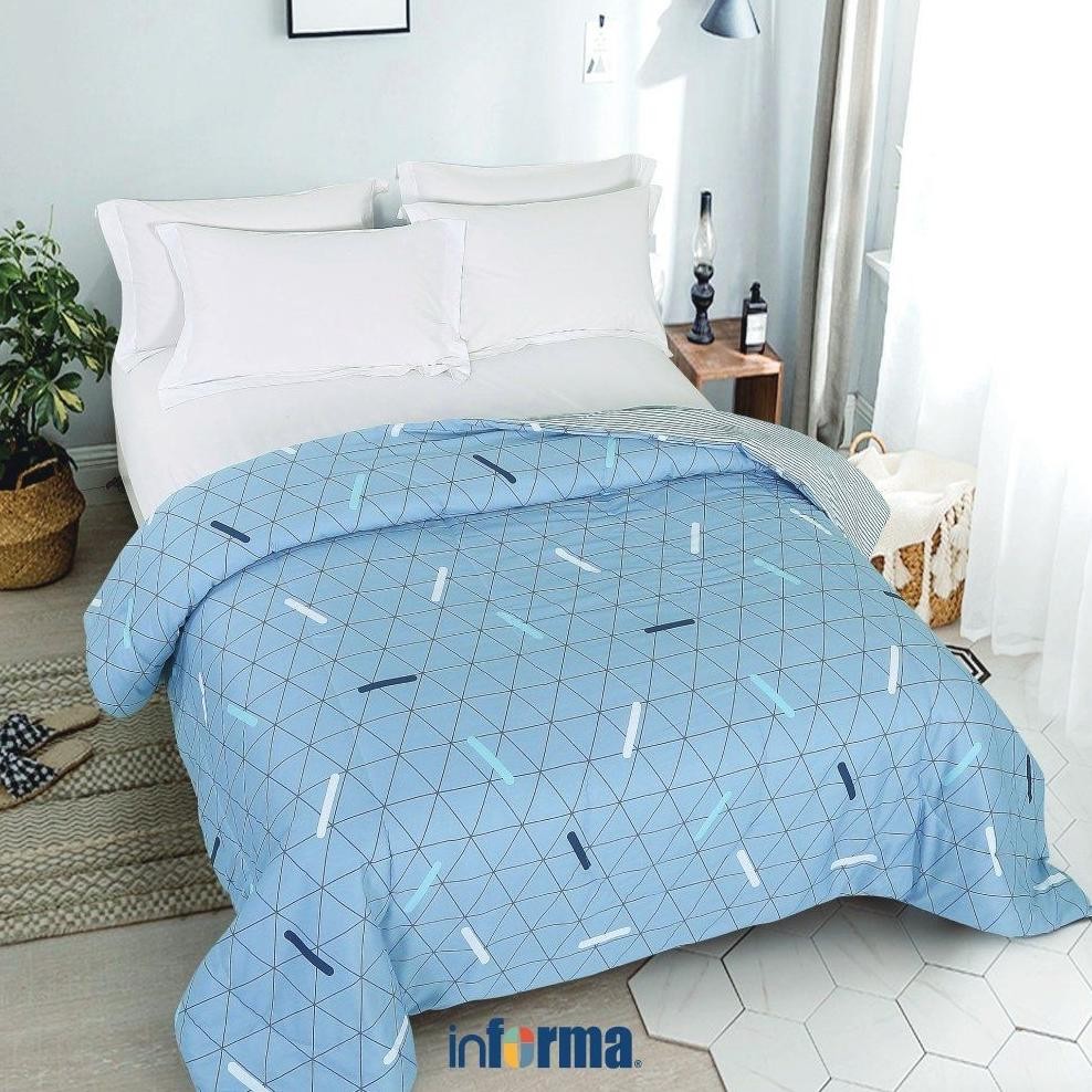 Informa Linotela 160X210 cm Bed Cover Katun Hank Selimut Ranjang Pelapis Tempat Tidur Blanket Akseso