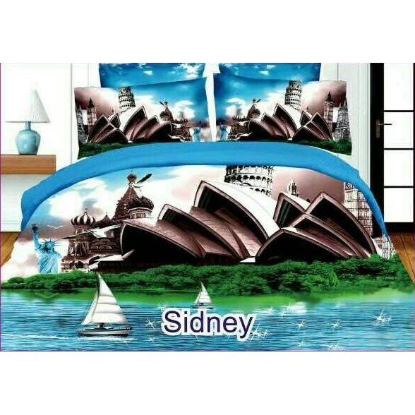 Bedcover grand shyra 5 dimensi motif sidney 180x20