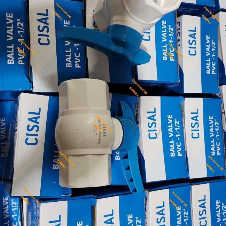 Stop Keran / Ball Valve Pvc 11/2" inch Abs Cisal / Stop Kran 11/2" aSt