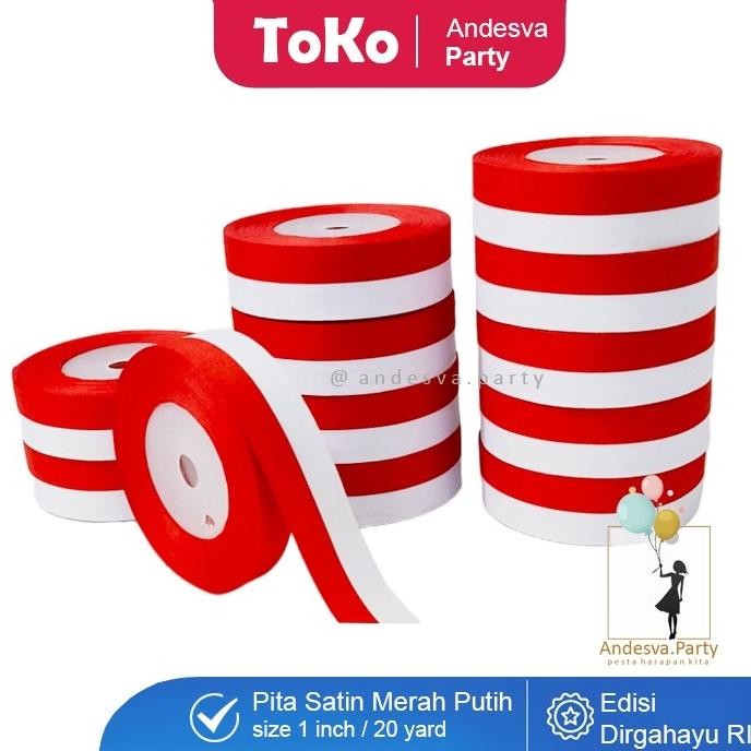 

Tg-342 Promo !!!! Pita Satin Merah Putih 1 Inci / Hiasan 17 Agustus / Hut Ri / Pita Kain /Pita Hiasan Agustus
