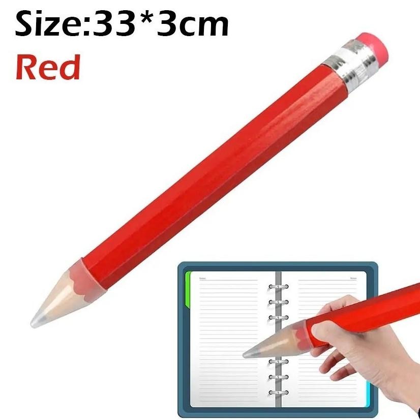 

Gd-8 Wormy Pensil Kayu Raksasa Dengan Penghapus Perlengkapan Alat Tulis Kreatif Untuk Pelajar Artis Pelukis Hadiah Menyenangkan Alat Peraga Pertunjukan 33Cm Gd-8