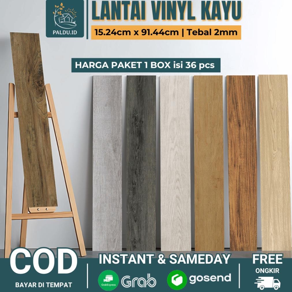 Paldu ID - Lantai Vinyl Kayu Premium 1 Dus (36PCS) Lantai Vinyl Kayu Premium Vinyl Lantai Parket Kay