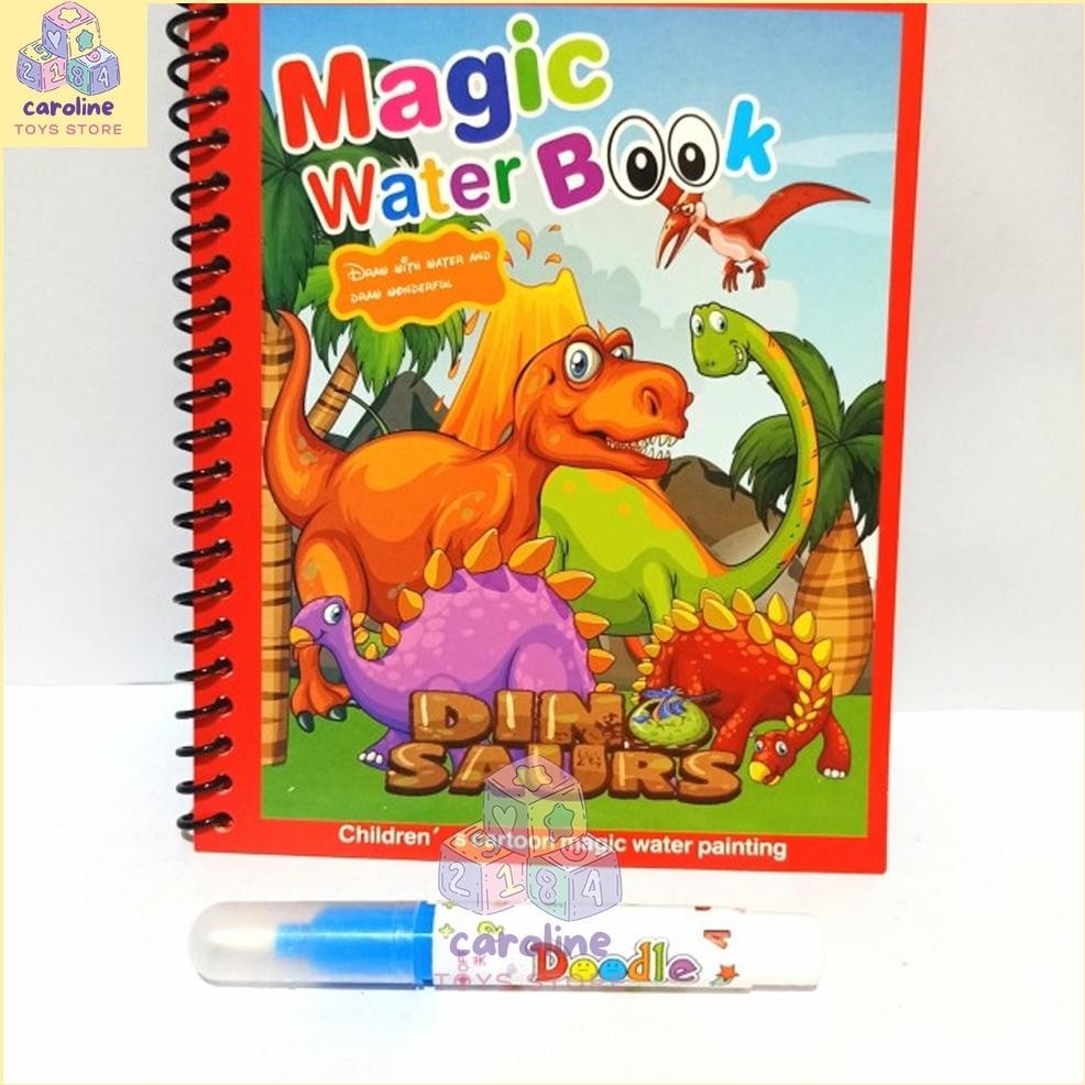 

Fg-80 Magic Water Drawing Buku Gambar Mewarnai Edukasi Painting Book Fg-80