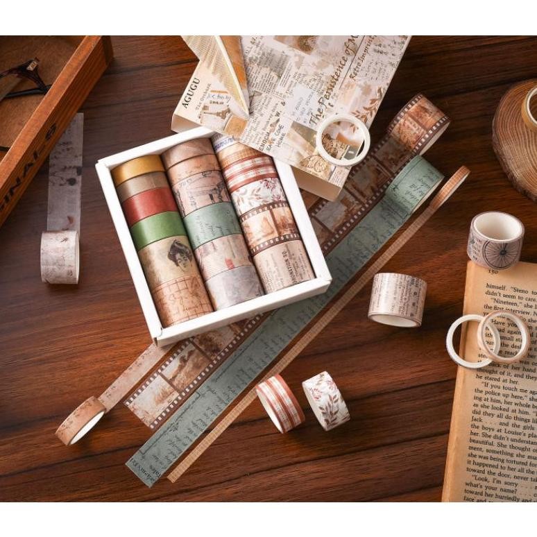 

Azq-16 [Miloli] 20 Rolls Washi Tape Box Colourful Aesthetic Washi Tape Decor Jurnal Dekor Masking Tape Scrapbook - A0039 Azq-16