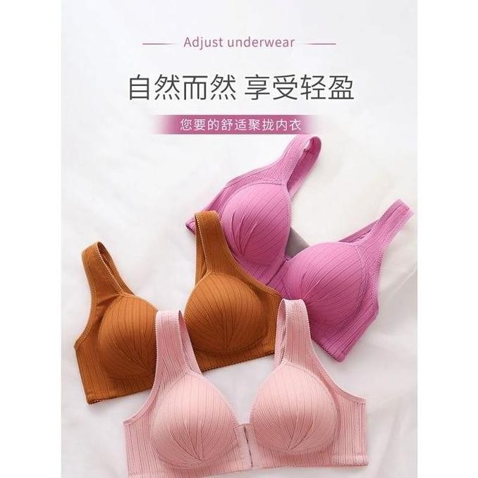 SHEBRAS Wanita Seamless Bra Tanpa Kawat Bra Sexy Pakain Dalam Push Up Bh Seksi Kancing Depan Underwe