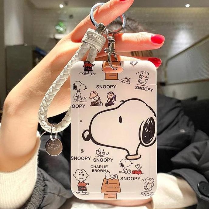

SNOOPY peanuts card holder name tag id tempat kartu gantungan lucu