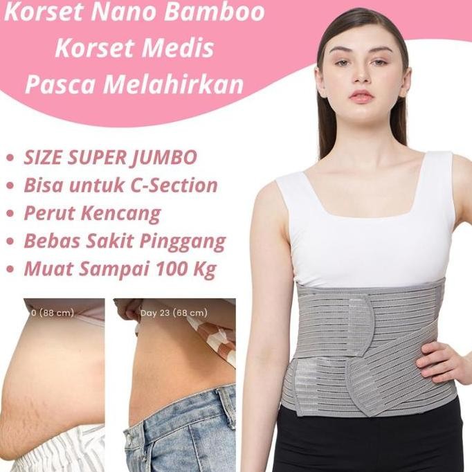 HARCOO ONLINE - Korset Melahirkan Bamboo Korset Lahiran Korset Bamboo Pasca Melahirkan BIG SIZE