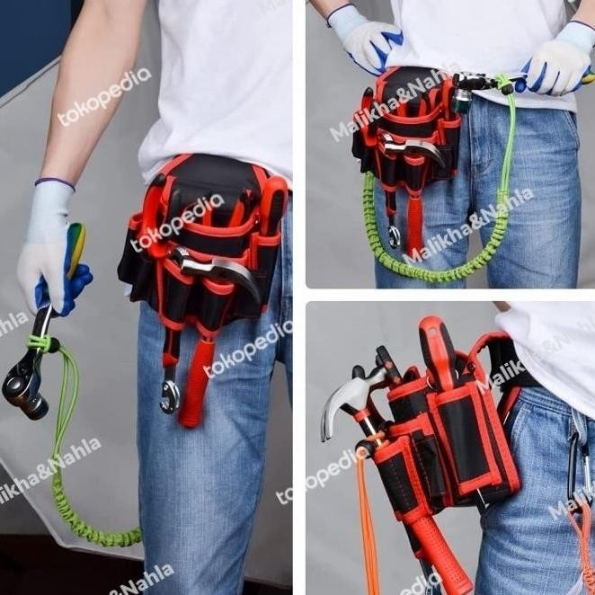 

BEBAS ONGKIR - Tool Lanyard with Buckle Strap Clip Bungee Cord Heavy Duty Locking