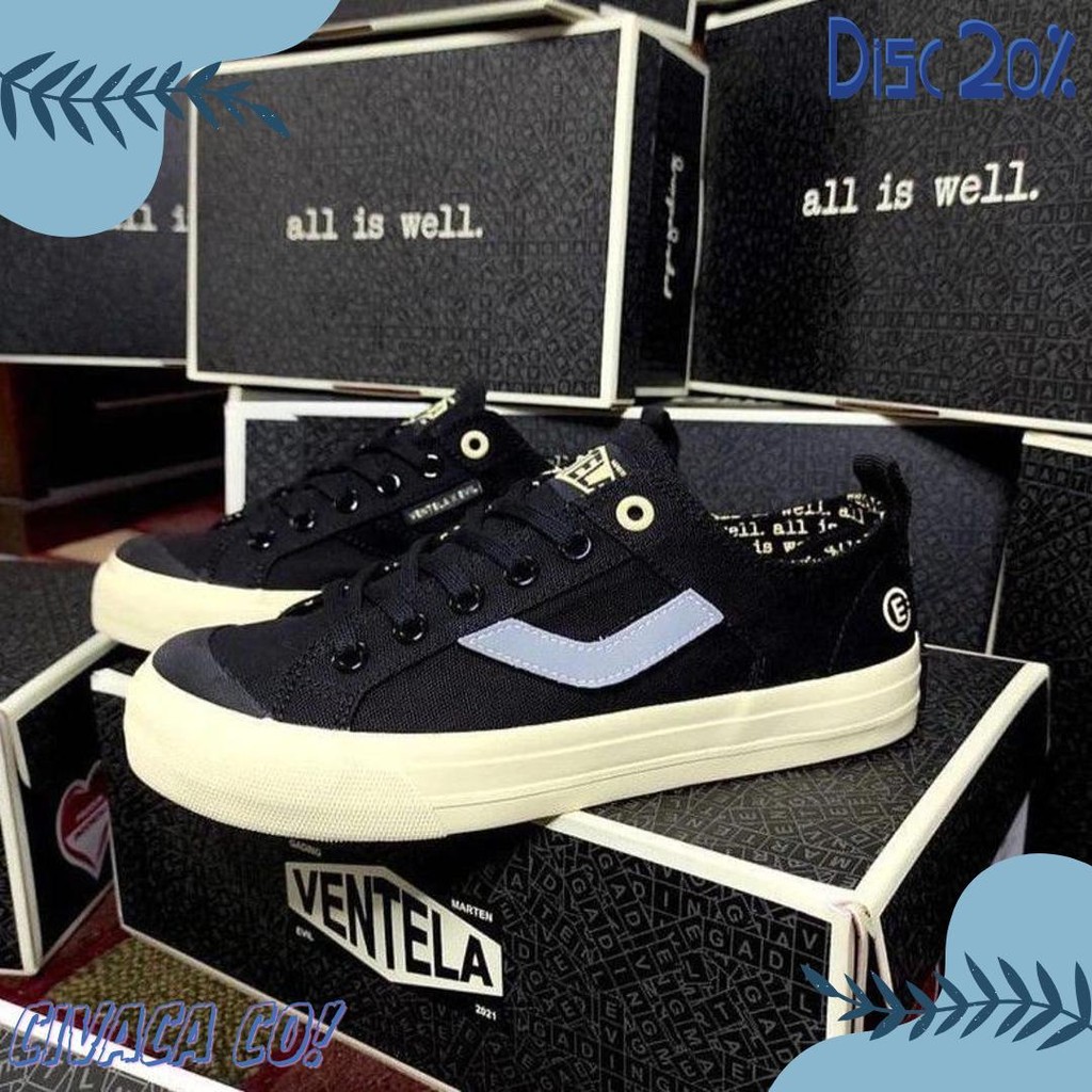 Ventela X Evil X Papagading All Is Well High & Low Pria 0riginal AsIi / Sepatu Ventella Pria wanita 