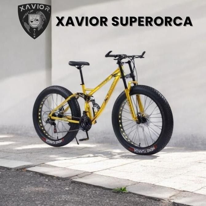 Promo Sepeda MTB Fat Bike 26 inch Xavior XVCM SUPERORCA Double Suspension  Roda COD
