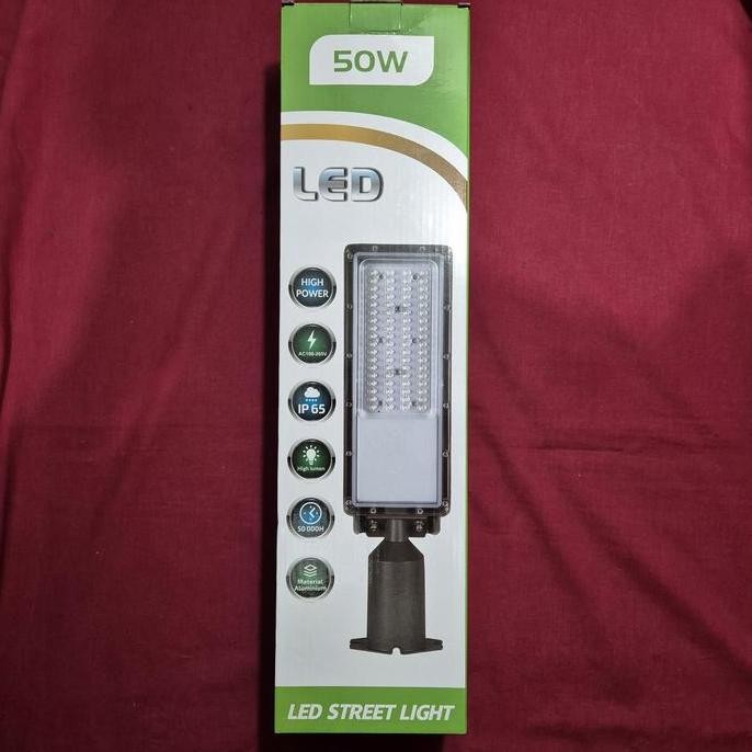 Bst Ready Lampu Tembak Jalan Pju Led + Photocell Sensor Cahaya 50W Ip65 Outdoor Led Street Light Bes