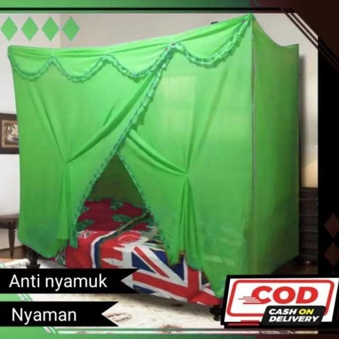 Klambu Tempat Tidur Dewasa Jumbo Kelambu Anti Nyamuk Bahan Tebal Kuat
