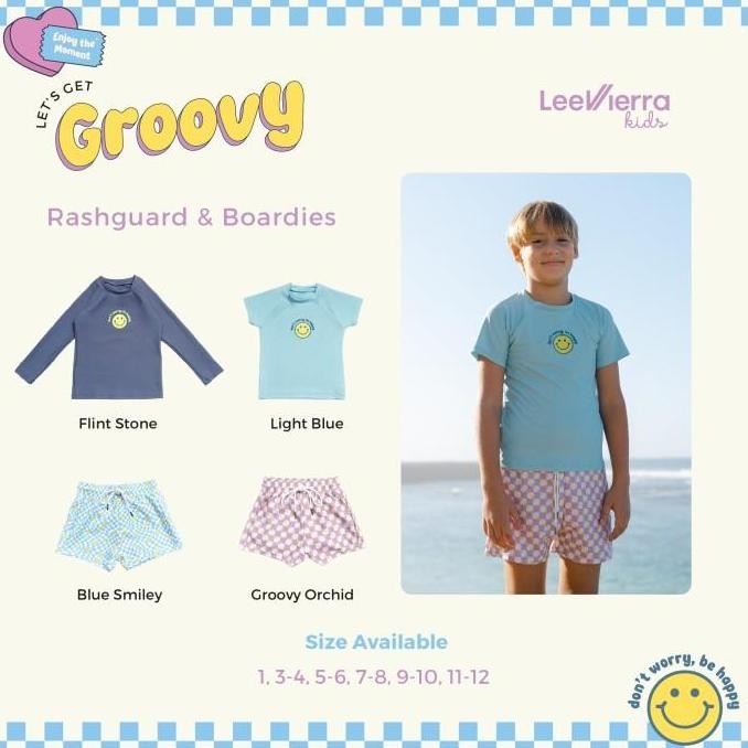 TERLARIS - Let's Get Groovy Unisex Top & Short Pants, Baju Renang Anak