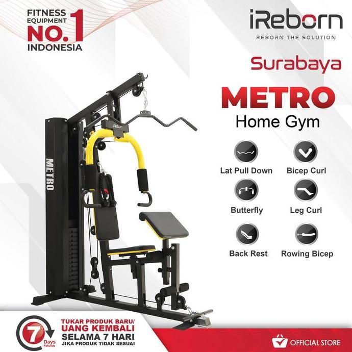TERBARU - Alat Fitness Home Gym 1sisi 150LBS iReborn Metro