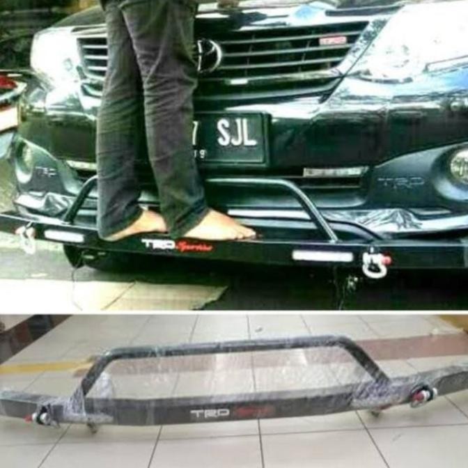 TERLARIS - Tanduk depan bumper Mobil FORTUNER TRD VNT FULL BESI DRL