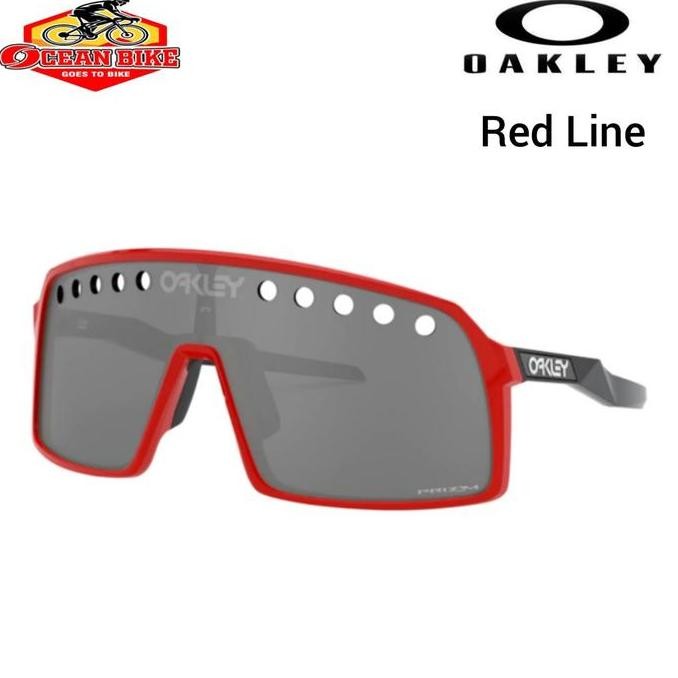 TERBARU - Kacamata sepeda Original Oakley Sutro (A) Sunglass 9406A-07 Red Line