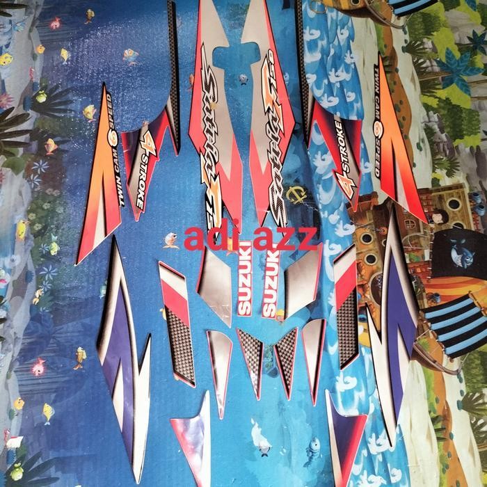 (Best Saller) Striping Stiker Lish Body Satria Fu 150 Cbu Biru Hitam 2005-2007 Bestseller