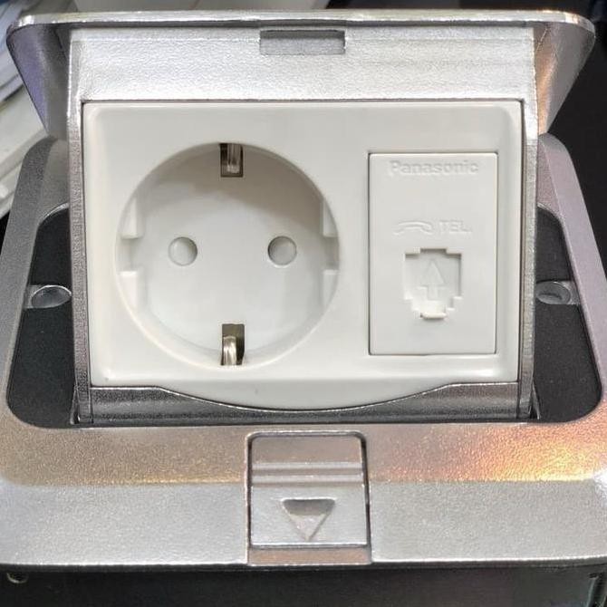 TERBARU - Stop Kontak Lantai Panasonic DU5913JT-1 (STOP 2F CP+Telp)