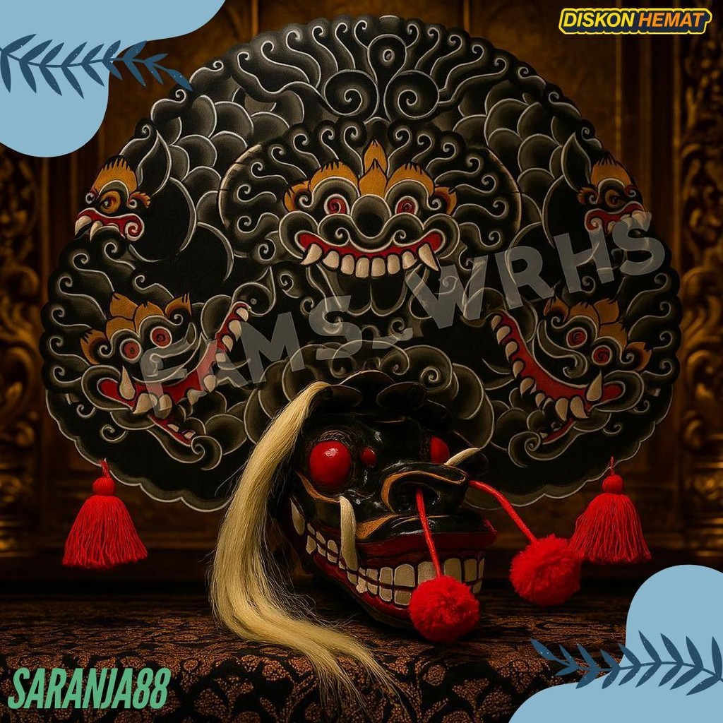 Barongan Telon Vip Ukuran 22 Full Kayu Barongan Caplokan Kayu