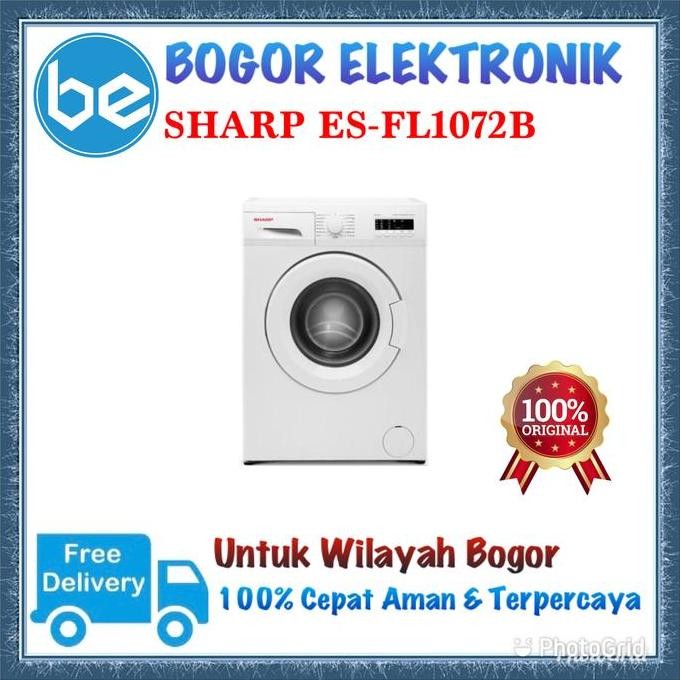 BEBAS ONGKIR - SHARP MESIN CUCI FRONT LOADING 7KG | ES-FL1072B | ESFL1072B | FL1072B