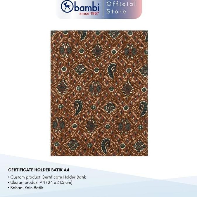

NEW Bambi Map Sertifikat A4 Edisi Premium Kain Batik Original