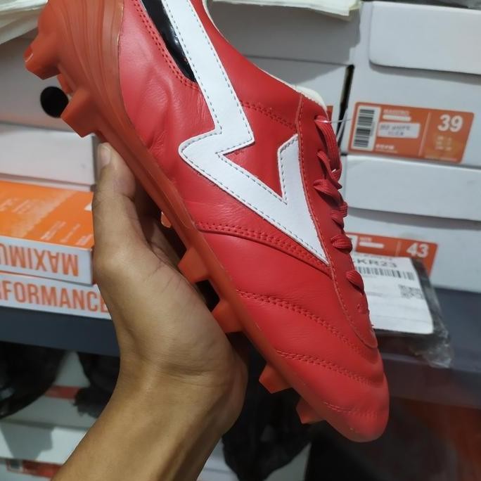 BEBAS ONGKIR - SEPATU SEPAKBOLA K-LEA SEVSPO MAESTRO ALPHA 0.2 RED WHITE