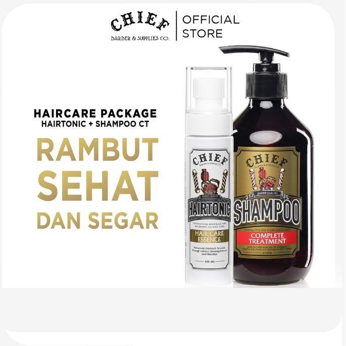 TERMURAH - CHIEF ULTIMATE HAIR CARE PACKAGE | Chief Hairtonic + Chief Shampoo 400ml + Chief Haircavi