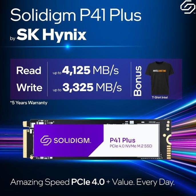 TERMURAH - Solidigm P41 Plus 512GB M.2 NVMe PCIe Gen 4.0 x4 - SSD by SK Hynix