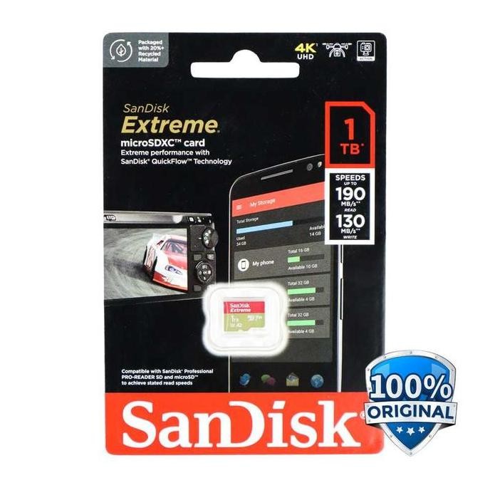 TERMURAH - MICRO SD 1TB SANDISK EXTREME 190 MB/S ORIGINAL 1 TB  SDXC CARD MEMORY ORI