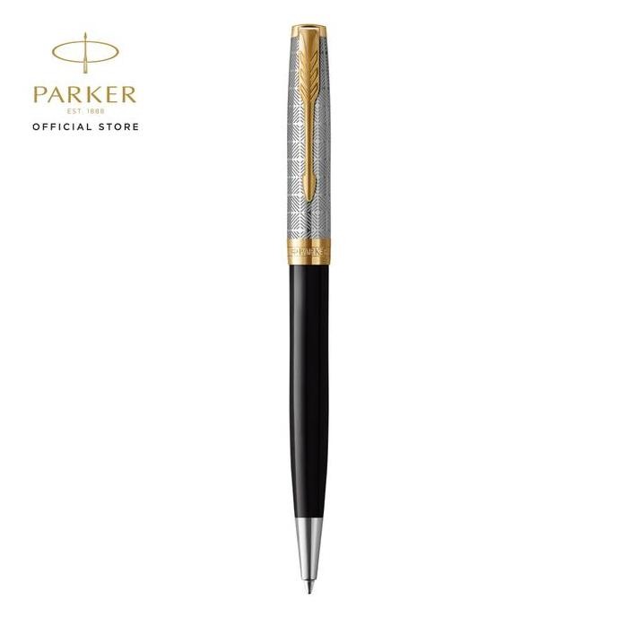 

NEW Parker Sonnet Metal Black Gold Trim Ballpoint