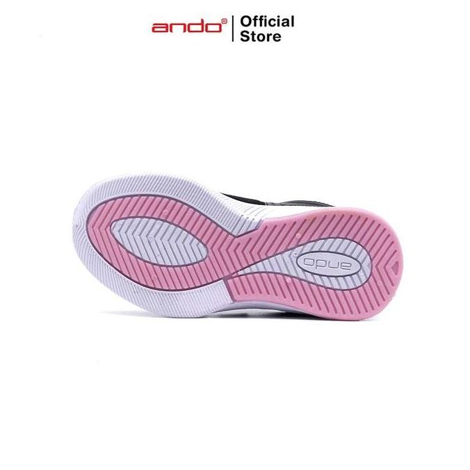 Ando Official Sepatu Sneakers Adrina V Anak - Hitam/Merah Muda