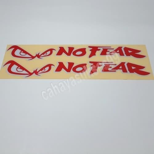 

(Terbaru) Sticker Cutting No Fear Merah List Putih 30Cm X 4,5Cm Paket 1 Set 2Pcs Bestseller