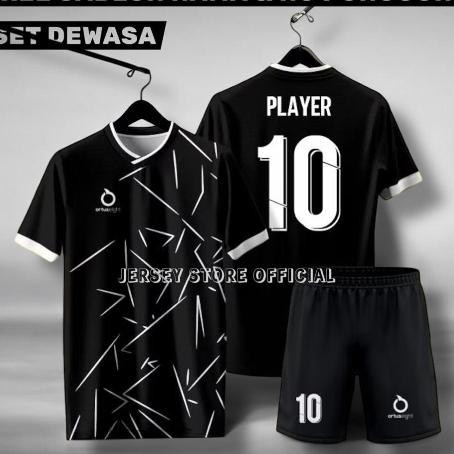 Ortuseht Free Sablon Nama No Punggung Setelan Jersey Sepak Bola Futsal Volleyball Baju Olahraga Pria
