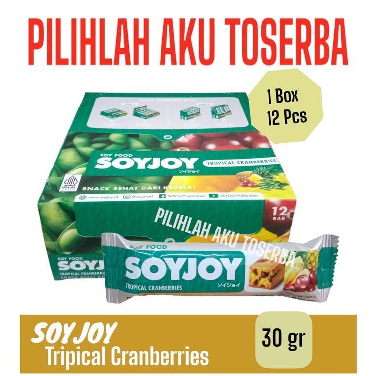 

Soyjoy Tropical Cranberries 30 Gr - ( Harga 1 Box Isi 12 Pcs ) New Best Quality 100% Original