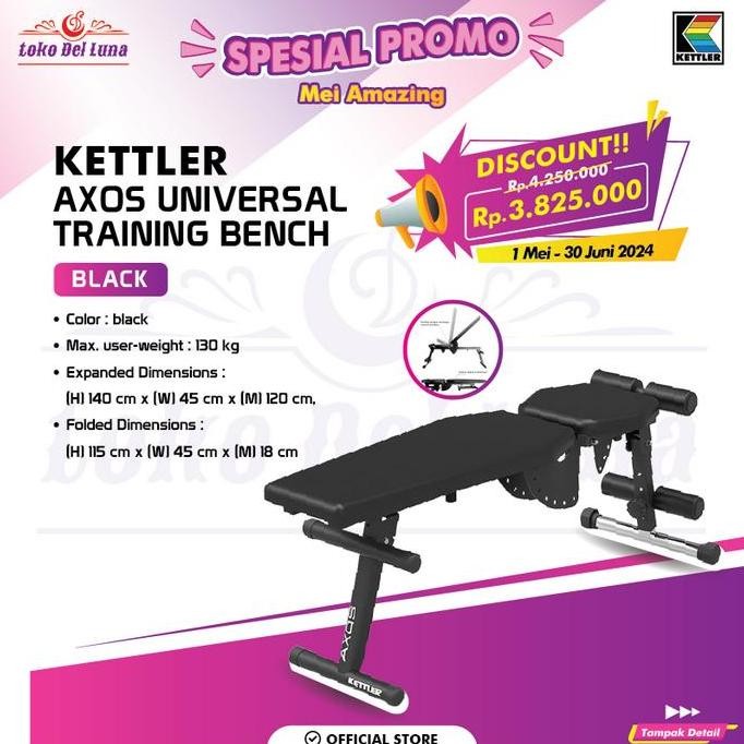 Promo bangku sit up kettler universal AXOS TRAINING BENCH COD