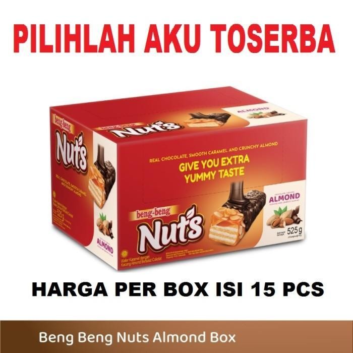 

Beng Beng Nuts Almond Chocolate Isi 15Pcs @ 35Gr - ( Harga Per Box ) Terbaru Best Quality 100% Original