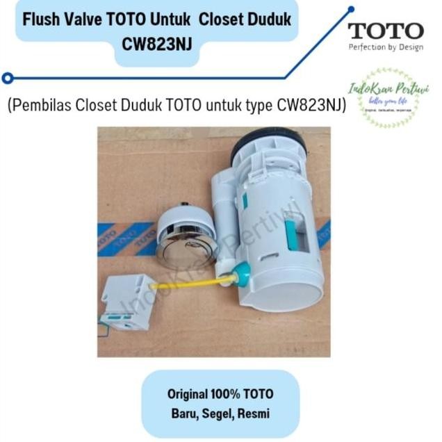 TERMURAH - Flush Valve Closet Duduk TOTO CW823NJ/ Pembilas Closet/ Spare Part