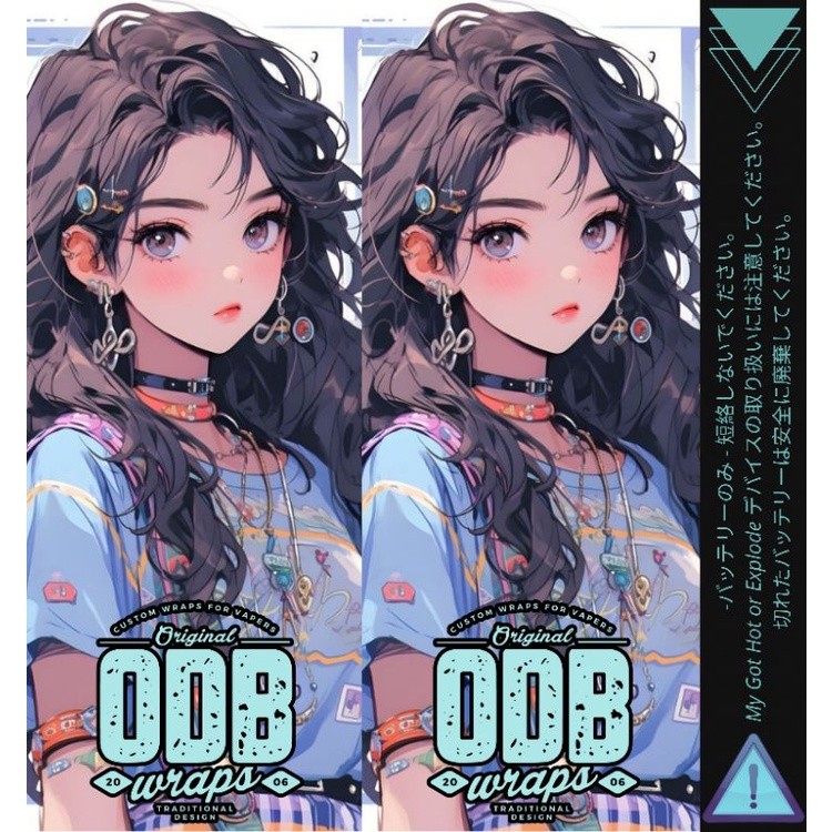 

[COD] Garskin Stiker Stiker Wrap Baterai 18650 Odb X Waifu Volume 5 Colour 6 Label Custom Presisi Terlaris