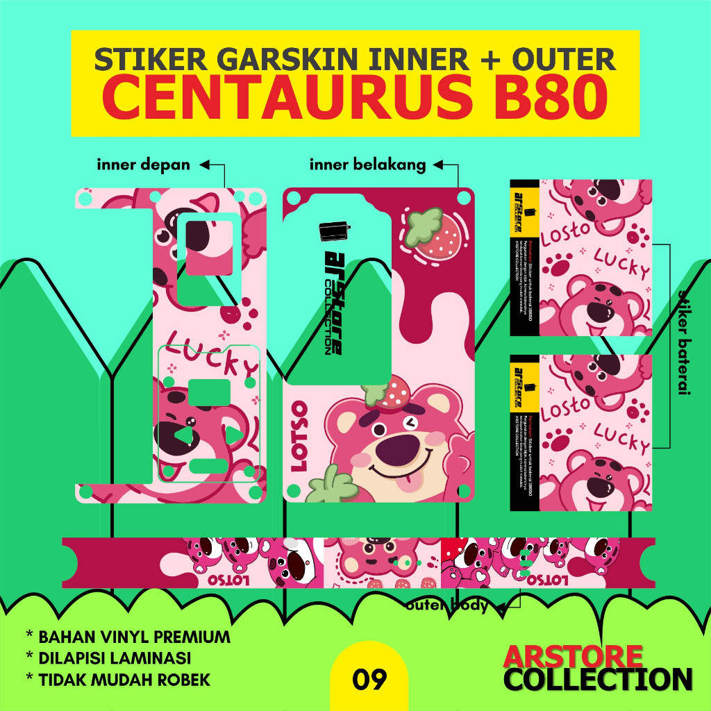 

[COD] Garskin Stiker Stiker Label Centa B80 009 Label Custom Presisi Terlaris