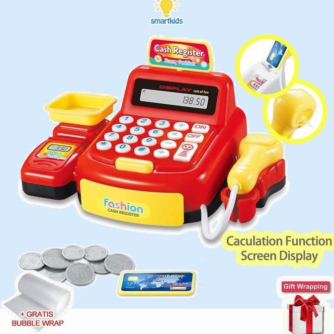 

Promo Mesin kasir belanja kalkulator berhitung Cash Register Calculator Cashier Machine / mainan edukasi anak Plastik Toys COD
