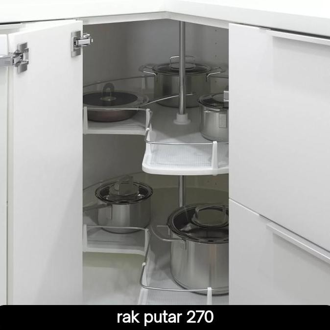 rak sudut dapur Putar Sudut 270 / Sudut Kabinet Putar 270 Rak sudut