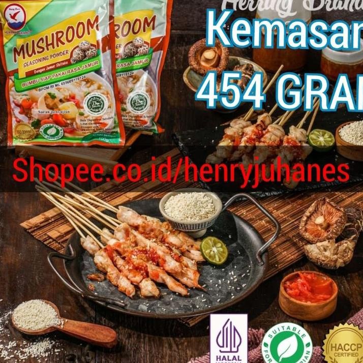

Kaldu Rasa Jamur Shitake 454 Gram Herring Mushroom Seasoning Powder Halal Moko Ceng Vegetarian Bukan Totole