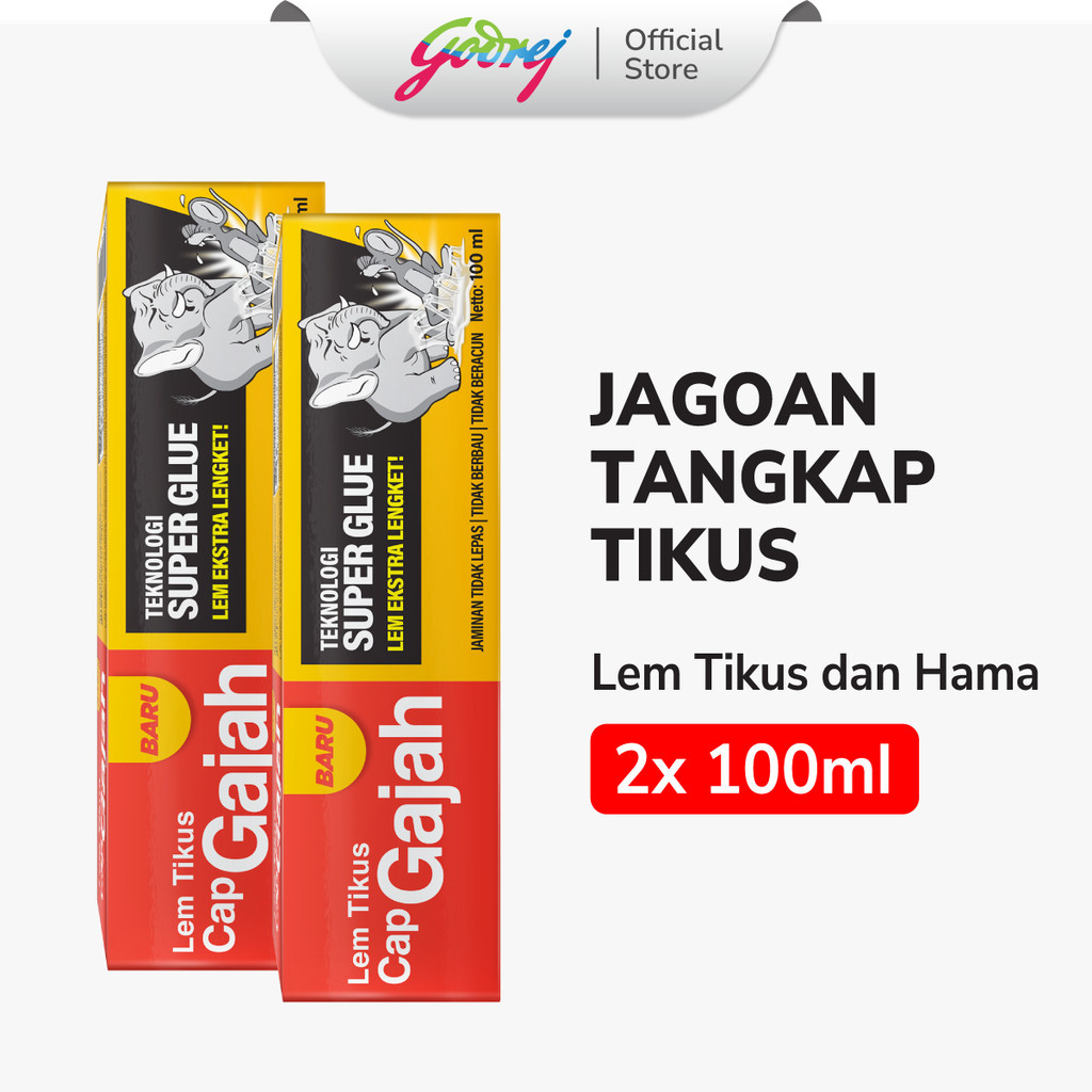 Cap Gajah Lem Tube 100ml x 2 Pcs - Lem Tikus